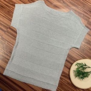 I.N.C. International Concepts Silver Knit Sweater; excellent used condition